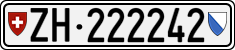 License plate of Switzerland, Cars