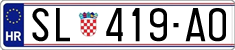 License plate of Croatia, Regular plates