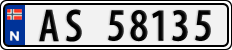 License plate of Norway, Cars
