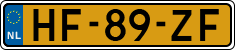 License plate of the Netherlands, Cars