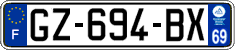 French license plate, SIV (ordinary)