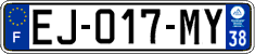 French license plate, SIV (ordinary)