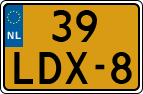 License plate of the Netherlands, Cars