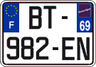 French license plate, SIV (ordinary)