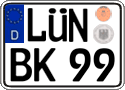 German license plate, Regular plates