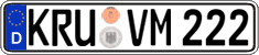 German license plate, Regular plates