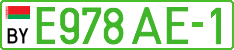 License plate Belarus, Electric vehicles (cars)