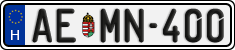 license plates of Hungary, Regular plates (2022)