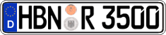 German license plate, Regular plates