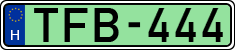 license plates of Hungary, Electric vehicles (1990)