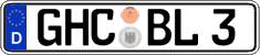 German license plate, Regular plates
