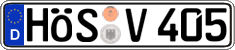 German license plate, Regular plates