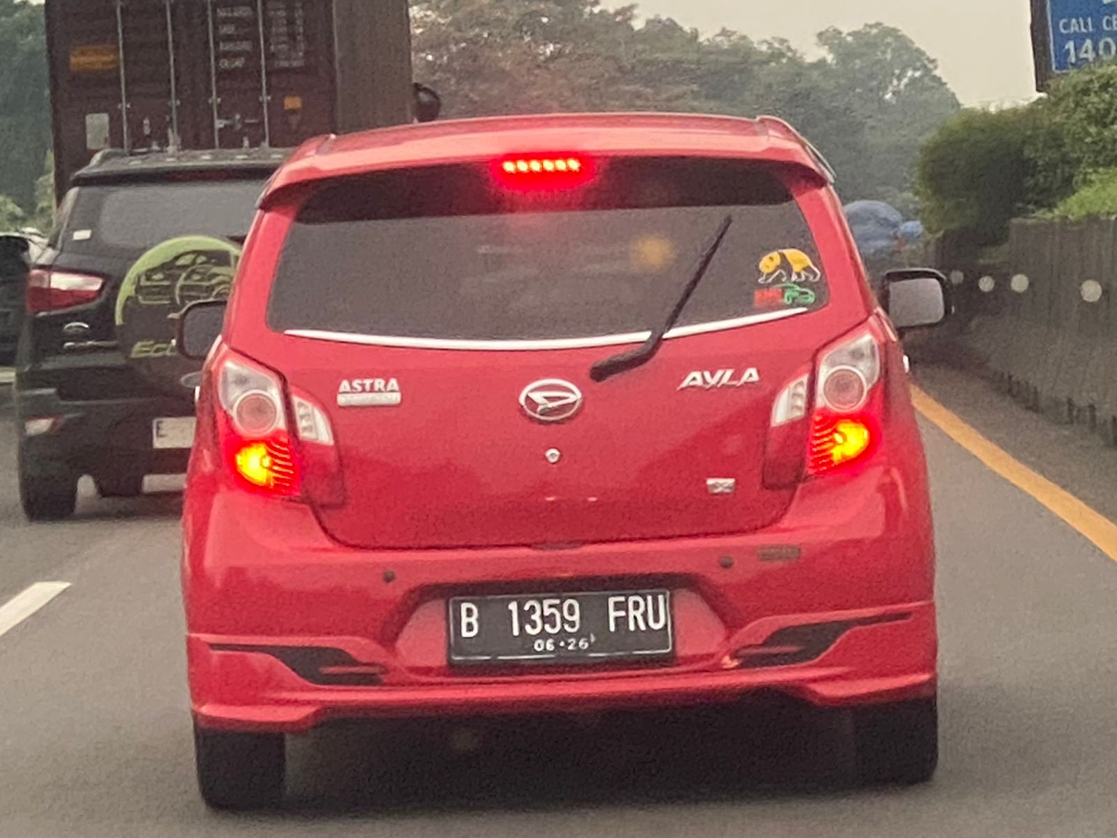 B 1359 FRU, Daihatsu Ayla 1st gen (B100), 2012–2017