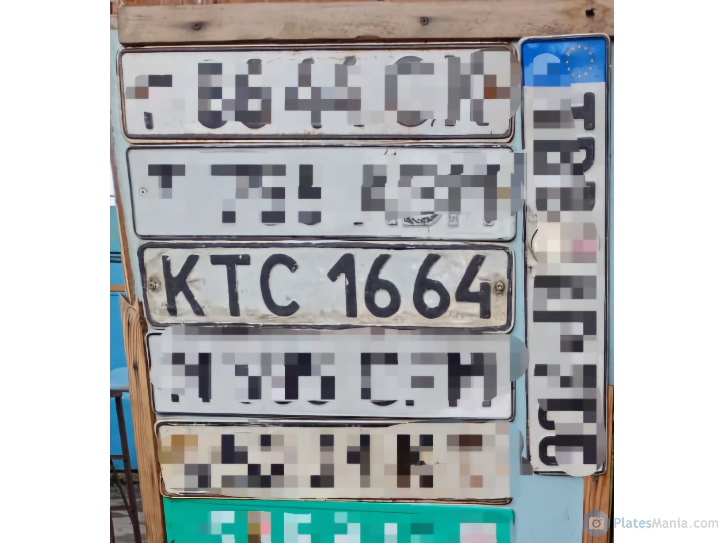 КТС 1664, License plate without vehicle 