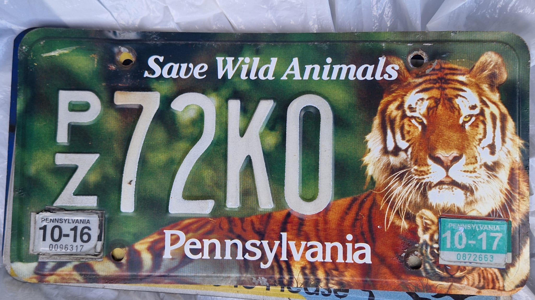 P/Z 72K0, License plate without vehicle 