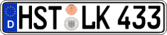 German license plate, Regular plates