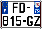 French license plate, SIV (ordinary)