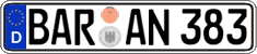 German license plate, Regular plates