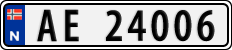 License plate of Norway, Cars