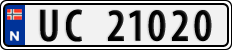 License plate of Norway, Cars