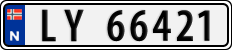 License plate of Norway, Cars
