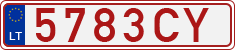 License plate of Lithuania, Transit plates
