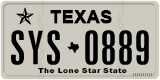 Texas, Regular plates (2012) (АBC-1234)