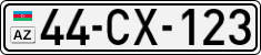 License plate of Azerbaijan, Cars