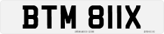 License plate of the United Kingdom, 1963 year system