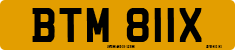 License plate of the United Kingdom, 1963 year system