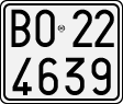 License plate of Italy, Motorcycles (1927 year series)