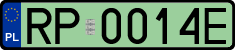 License plates of Poland, Electric vehicles