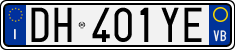 License plate of Italy, Cars (1994 year series)