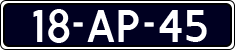 License plate of the Netherlands, Cars