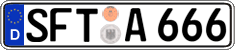 German license plate, Regular plates