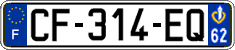 French license plate, SIV (ordinary)