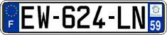 French license plate, SIV (ordinary)