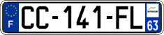 French license plate, SIV (ordinary)