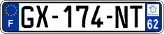 French license plate, SIV (ordinary)