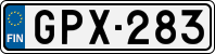 License plate of Finland, Cars