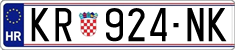 License plate of Croatia, Regular plates