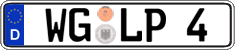 German license plate, Regular plates
