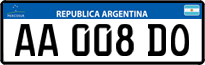 License plate of Argentina, Cars (Mercosur, AB 123 CD)