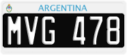 License plate of Argentina, Cars (1995, ABC 123)
