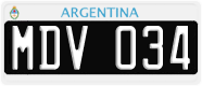 License plate of Argentina, Cars (1995, ABC 123)