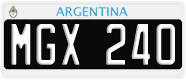 License plate of Argentina, Cars (1995, ABC 123)
