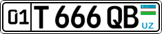 License plate of Uzbekistan, Private owners