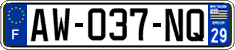 French license plate, SIV (ordinary)