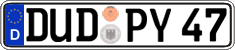 German license plate, Regular plates