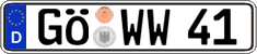 German license plate, Regular plates